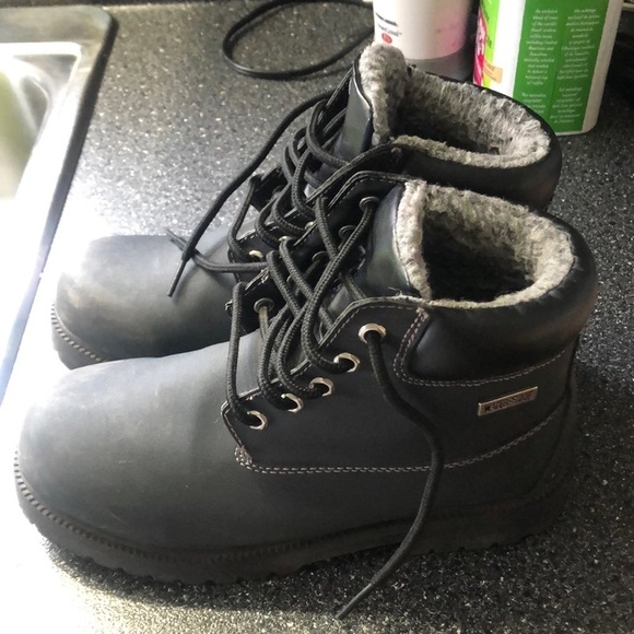 SMART FIT BLACK LACE UP WATERPROOF Combat BOOTS SIZE 5.5 - Picture 1 of 9